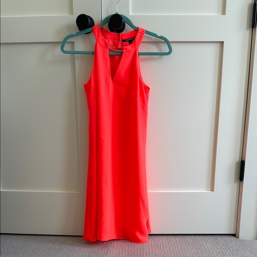 Gianni Bini Orange/Coral Sheath Midi Dress